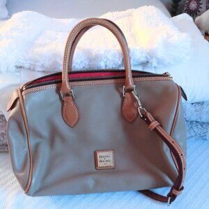 Dooney & Bourke 1976 Bowler Tote Satchel Taupe/Putty Top Handle Purse Neutral